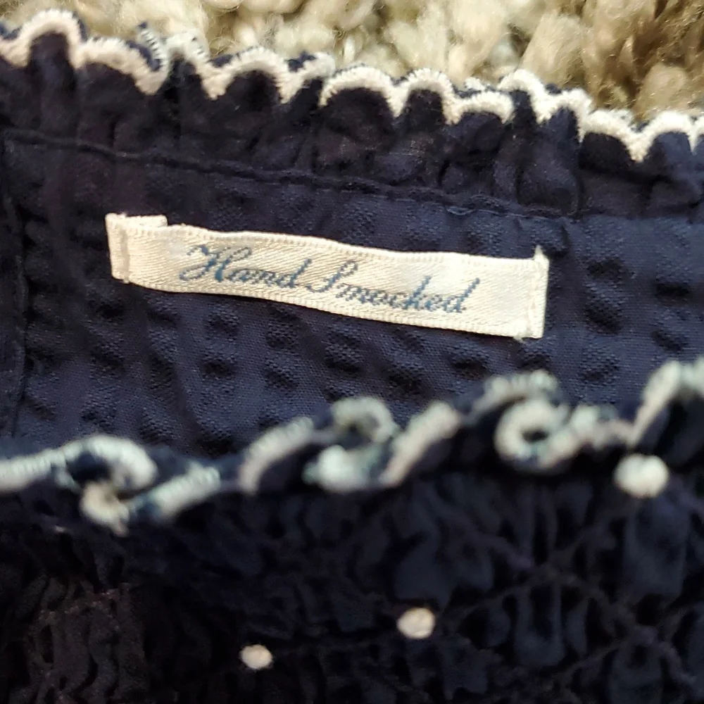 Ralph Lauren Hand Smocked Seersucker Shortall